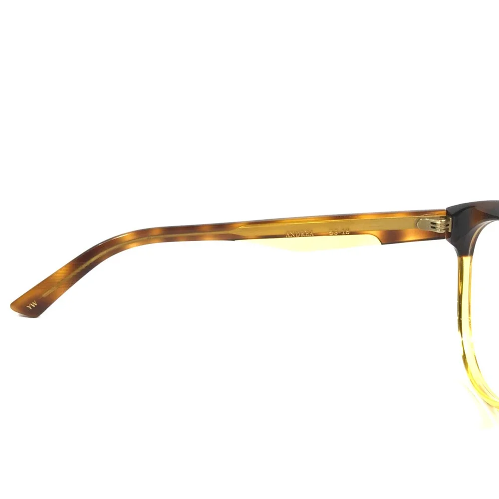 Alfred Kerbs Eyeglasses Frames ANDREA YW Yellow Brown Tortoise 53-18-145